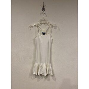 Ralph Lauren Dress Womens Small White Tennis Ruffle Hem Sleeveless Polo